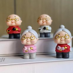 New Birthday Cake Decorations for Grandpa and Grandma, New Figurines for the Birthday Star, New Figurines for the Elderly Man and Woman