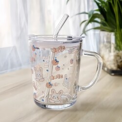 Measuring Cup with Scale in Milliliters and Grams, Milk Measuring Glass, Special for Pregnant Women and Children, with Lid, Portable and Heat-Resistant