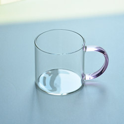 Flat-Bottomed Hot Drink Cup with Handle, High Borosilicate Glass, Microwaveable, Suitable for Home Use, Milk Cup, Afternoon Tea Cup, Small Size