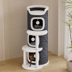 Four-Season Multi-Layer Vertical Integrated Warm and Wear-Resistant Double-Layer Scratching Board Winter Cat House All-Season Universal Tree Hole Cat Climbing Frame
