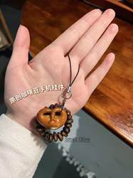 【Small Olive】Original Caffeine Water Bread Phone Lanyard Bag Accessory Small Pendant