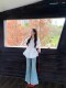 French super beautiful unique and beautiful white shirt for women with high waist design and versatile long-sleeved shirt for spring and summer