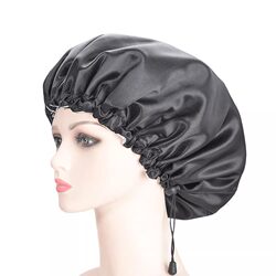 Shower Cap for Women, Waterproof, Large Size, Adjustable, Double-Layered, Thickened, Deep Waterproof Head Cover, High-Grade Hair Cap, Shower Cap, Head Cover
