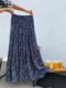 Large size 300 Jin [Jin equals 0.5 kg] High waist floral pleated chiffon skirt for women in summer design, fashionable long skirt, slim A-line skirt
