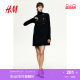 HM women's dress summer fashionable sleeveless fashion round neck casual button skirt 1264758
