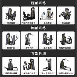 Gym Chest Press, High and Low Back Pull, Butterfly Machine, Hip and Leg Squat Trainer, Full Set of Commercial Fitness Equipment, Hummer