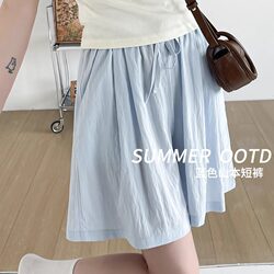 Ice Silk Yamamoto Shorts for Women, Summer 2025 New Style, Loose High-Waisted Casual Wide-Leg Straight-Leg Outerwear Running Shorts