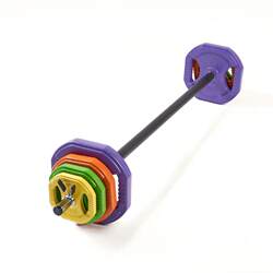 Fitness Barbell Set for Women to Exercise Glutes, Men's Home Use, Children's Aerobics, Weightlifting, Squat Equipment, Cast Iron Rubber-Coated Dumbbell Plates