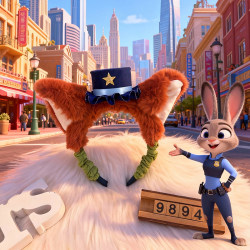 Cute Nick Plush Fox Ear Headband Cartoon Judy Hair Clip Zootopia Amusement Park Photo Prop Headwear