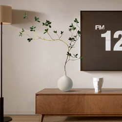 Haihong Yalin Artificial Green Plants Desktop Decoration Fake Plants Indoor Living Room Bedroom Decoration Hanging Clock Branches Potted Plants