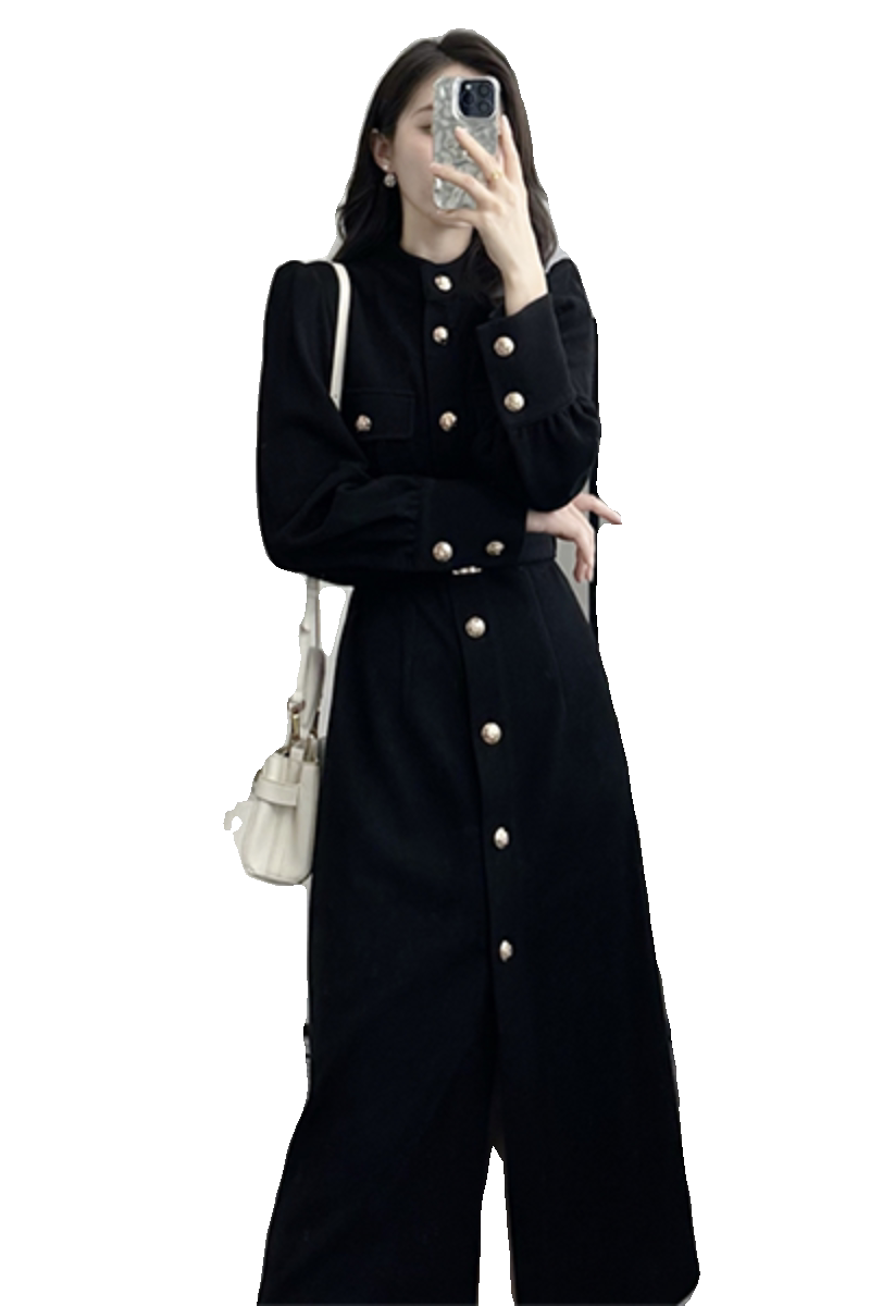 French Retro Long Skirt For Women 2024 Autumn And Winter New Style french-retro-long-skirt-for-women-2024-autumn-and-winter-new-style