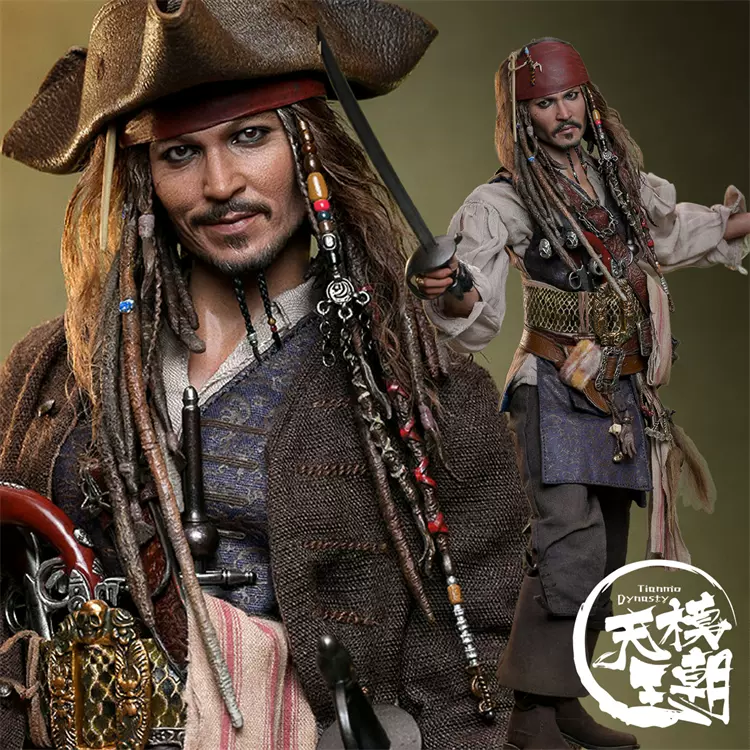 天模HOTTOYS HT DX37/DX38 1/6 加勒比海盗5 死无对证杰克船长-Taobao 