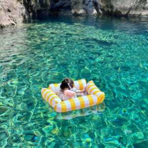 
Swim ring floating bed, children's inflatable floating row chair, floating baby sitting ring, beach play floating mat