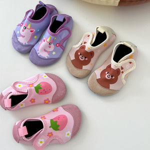Children's beach shoes baby seaside anti -sliding anti -cutting cute snorkeling shoes male and female children's diving beach socks soft shoes

