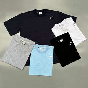 Gymshark oversize short -sleeved men's summer fitness, casual loose large version of T -shirt breathable sports top