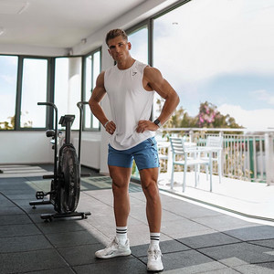 
Summer T-shirt men's basketball vest vest sleeveless quick-drying grid training suit Gymshark arrival sports