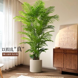 High-End Bionic Green Plant, Palm Tree, French Mid-Century Style Living Room Interior Decoration, Soft Decoration, Simulated Plant Ornaments, Artificial Tree