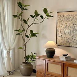 Medieval-Style Artificial Green Plant Bengal Banyan Tree for Living Room, Light Luxury Green Plant with a High-End Feel, Artificial Tree for Corner Decoration, Potted Plant