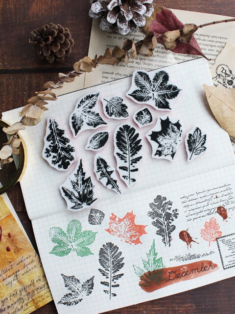 Moodtape. Transparent rubber seal cotton butterfly plant perpetual calendar retro hand account material seal rubber chapter
