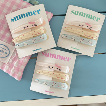 
Pack of 3 cute polka dot cat makeup clips, hair clips, face wash mask, broken hair bangs clips, duck bill clips, hair accessories