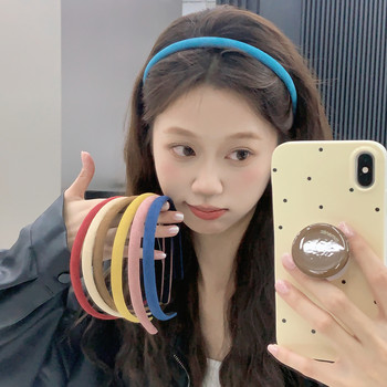 
Retro colorful suede fine hair hoop for women 2025 new simple niche high-end sense face wash headband pressed hair hairpin new