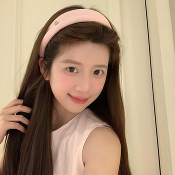 
Retro sweetheart! Solid color cotton love widened headband high skull headband pressed hair clips fashionable exterior hair wear accessories