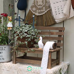 Garden Chair Zakka Style Miscellaneous Goods Style Desktop Chair Ornament Retro Distressed Style Chair Flower Stand Small Stool
