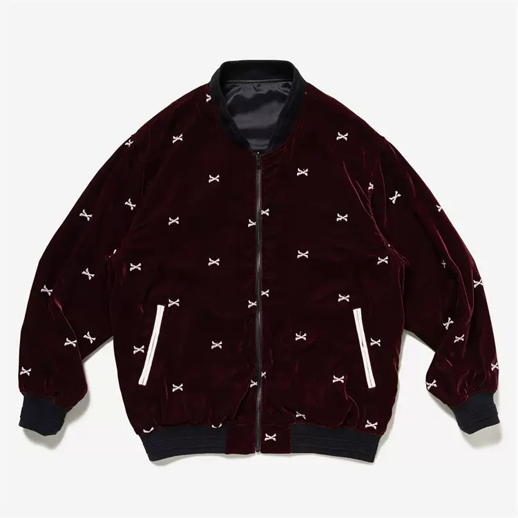 WTAPS LC/JACKET/POLY.VELVET.TEXTILE双面丝绒骨头夹克23AW11/16-Taobao