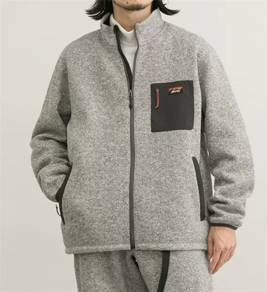 壹树NANGA POLARTEC FLEECE ZIP BLOUSON 保暖立领抓绒夹克23AW-Taobao