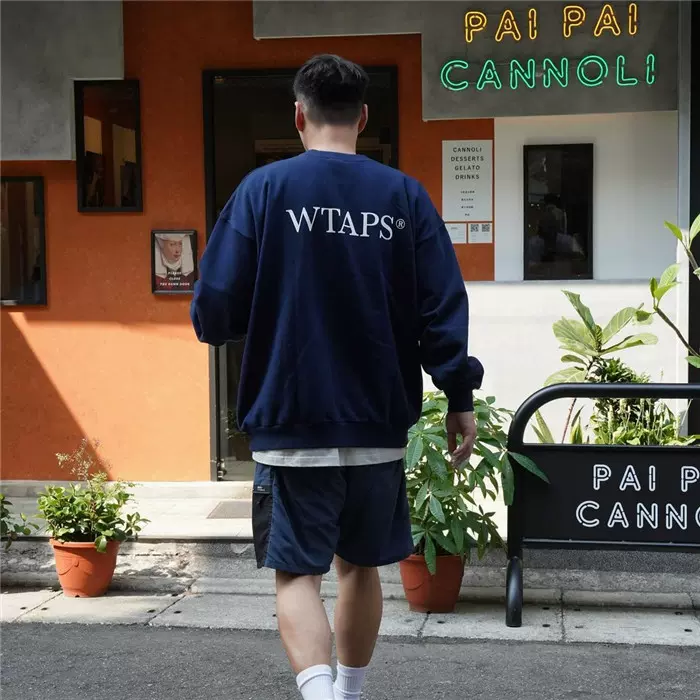 壹樹國倉WTAPS LOCKS/SWEATER/COTTON 圓領標誌印花厚棉T 22AW-Taobao