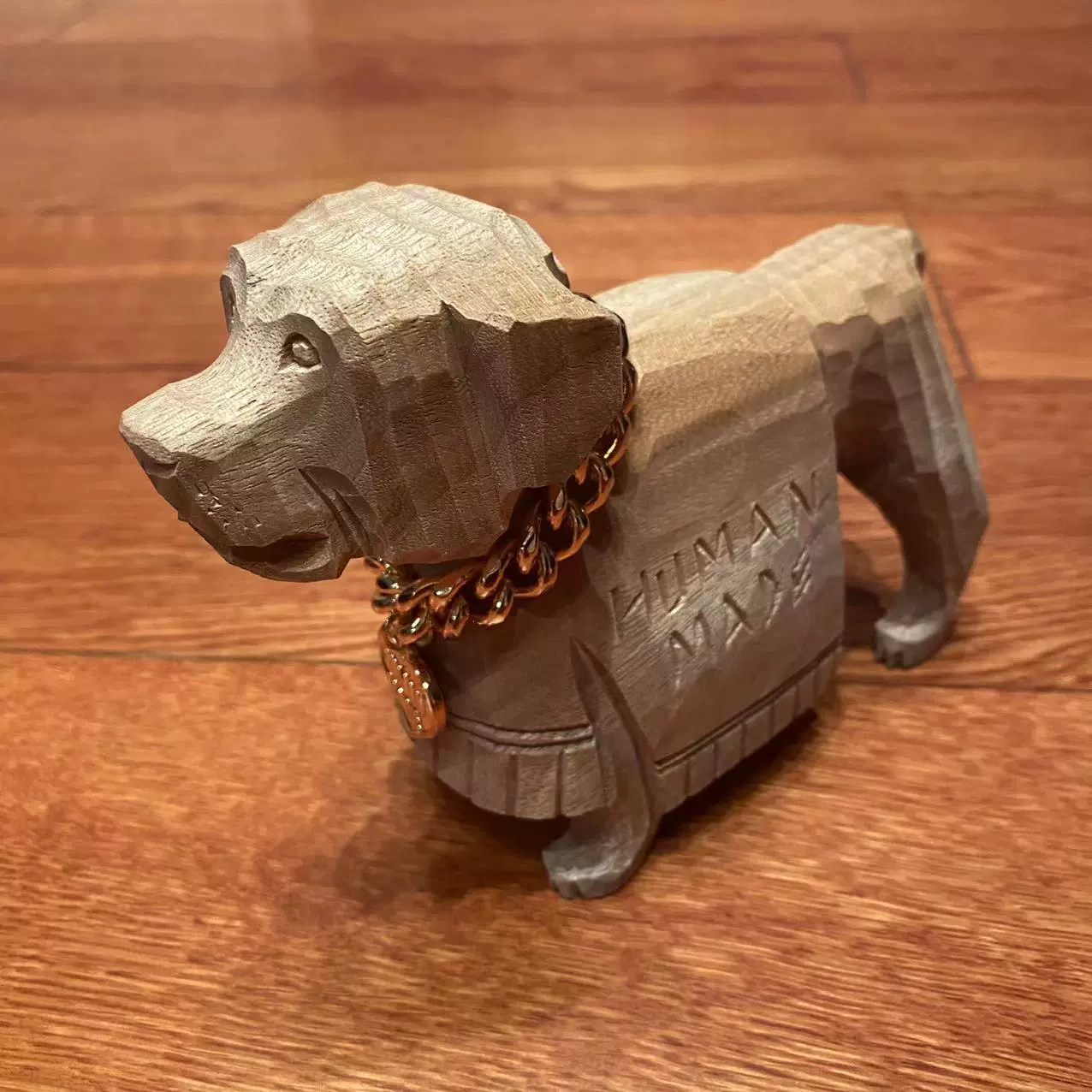 HUMAN MADE Wood Carving Dog-