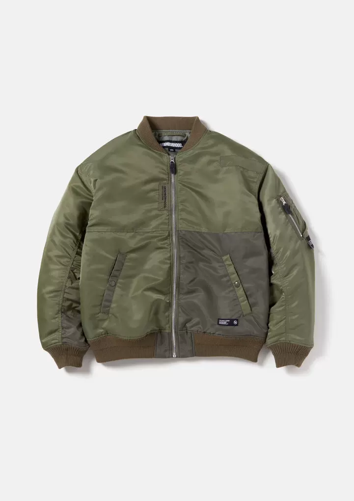 壹树NEIGHBORHOOD MA-1 FLIGHT JACKET 户外飞行拉链夹克23AW-Taobao