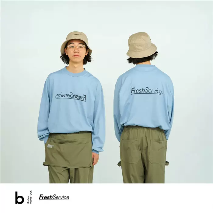 日本製】 blurhms FreshService L/S PRINT Tee ピスタチオ Tシャツ