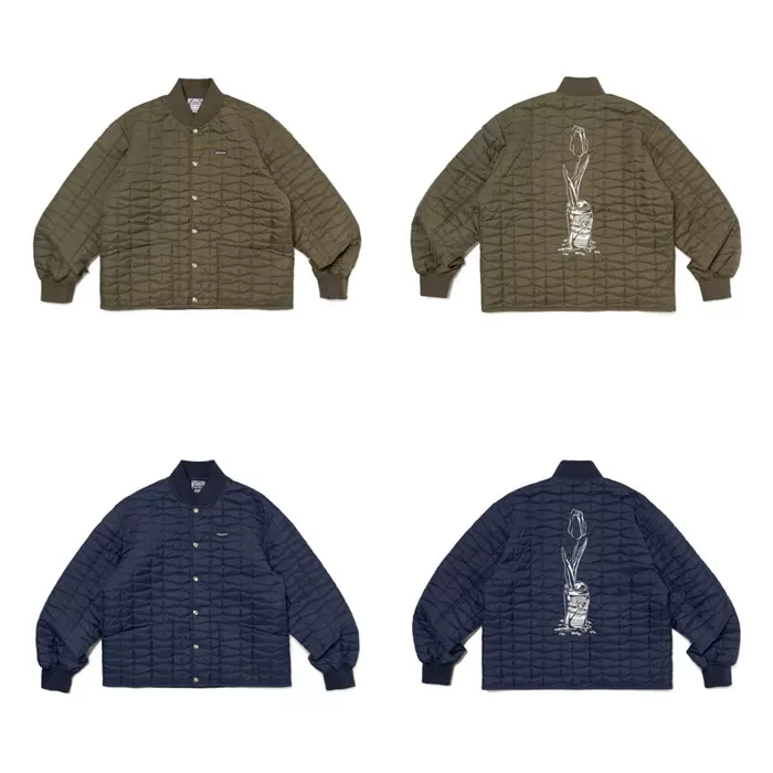 ウィンターセール開催中 Wasted Youth Quilt Puff Jacket Olive | www