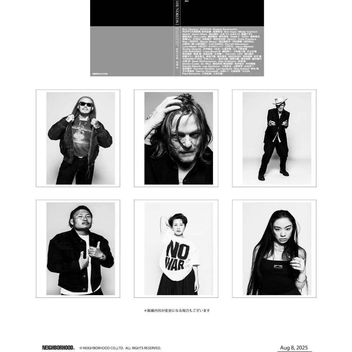 アート・デザイン・音楽 THE TOKYO HUNDREDS 1st NEIGHBORHOOD NEIGHBORHOOD 30周年記念】 写真集「THE TOKYO HUNDREDS “ 原宿