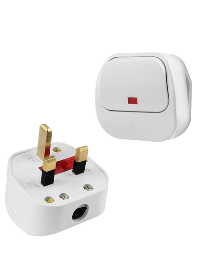 Ldnio イギリス規格プラグ 13A スイッチ＆ヒューズ付き - SK3664