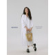 Jinggu white label DADATATA100 cotton V-neck drawstring fat mm large size beautiful dress
