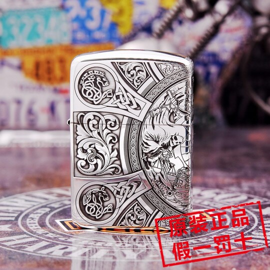 本物のアメリカン zippo ライター 23 スターリングシルバー 1941 彫刻 
