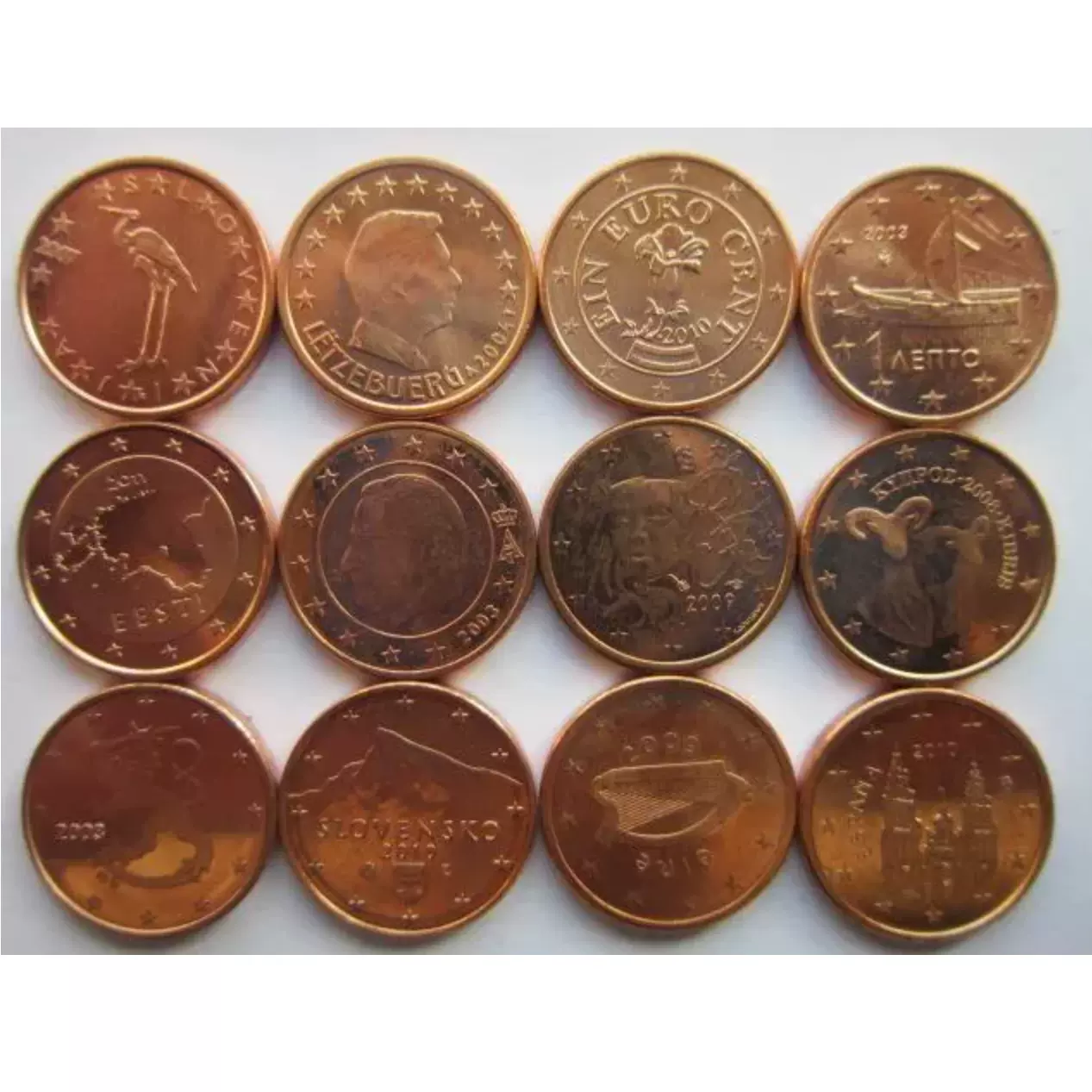 欧盟国家5欧分硬币法国德国西班牙葡萄牙爱尔兰芬兰意大利等任选