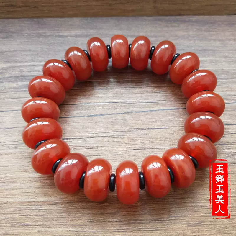 西藏老天珠手串九眼三眼原石天然玉髓男女款玛瑙保真饰品