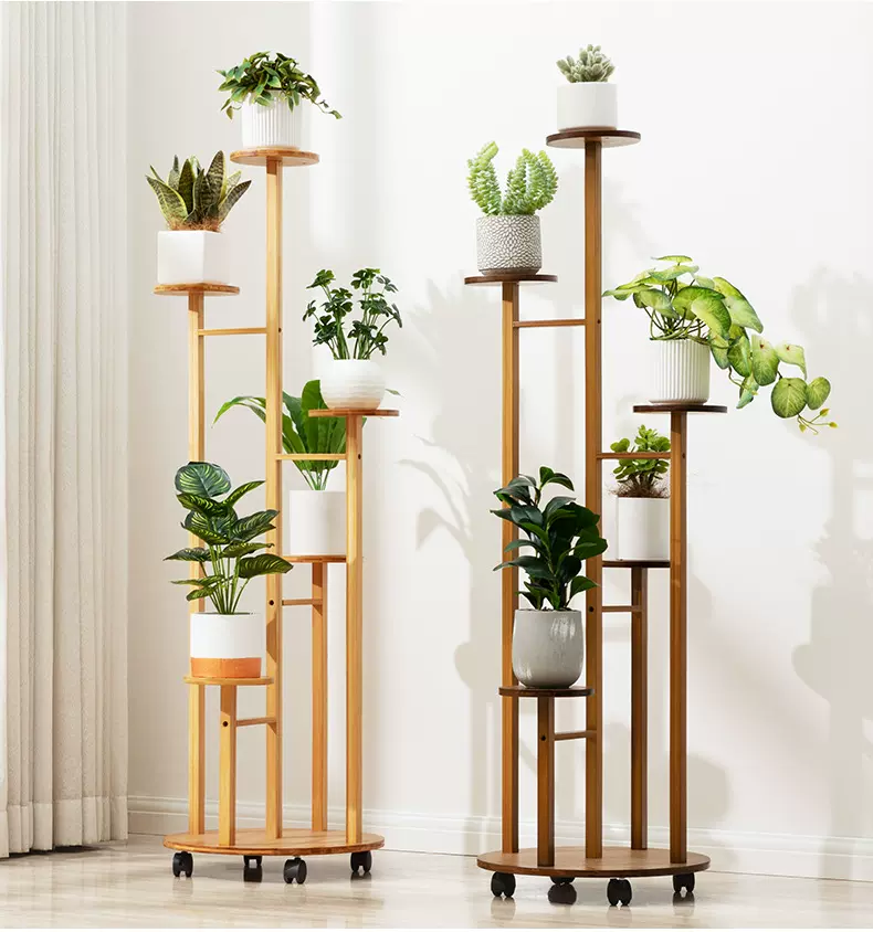 轻奢带轮花架ins北欧花架绿萝阳台多肉吊兰落地花盆客厅 轻奢带轮花架ins北欧花架绿萝阳台多肉吊兰落地花盆客厅