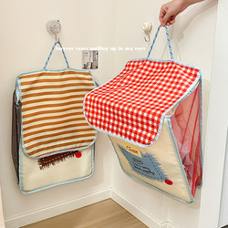 Foldable Dirty Laundry Basket, Fabric Large-Capacity Wall-Mounted Bathroom Laundry Storage Basket for Home Use