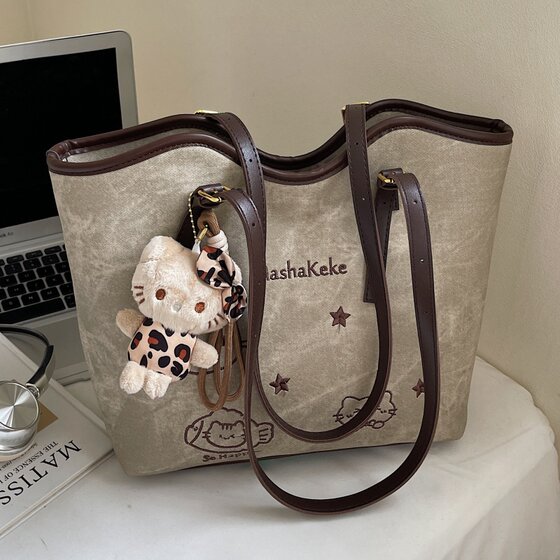 
Fashionable design large capacity bag 2025 new women's shoulder bag niche and versatile commuting work tote bag