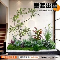Simulated Green Plant Combinations for Landscaping under Stairs, Tropical Artificial Plant Landscapes for Shopping Malls, Artificial Trees, Indoor Potted Plant Decorations
