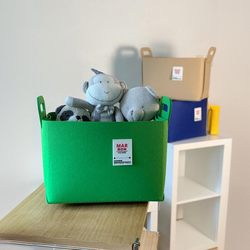 Felt Storage Box for Snacks, Toys, Wardrobe, Pants, Clothes Storage Basket, Dormitory Home Organizing Box, Portable Storage Basket