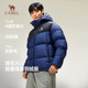 Camel men's down jacket men's winter 2025 new style plush thickened hooded warm short bread jacket jacket