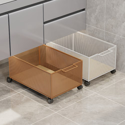 Large-Capacity Dirty Laundry Basket for Home Use, Under-Cabinet Dirty Clothes Storage Basket with Wheels, Small Trolley, Bathroom Miscellaneous Items Basket