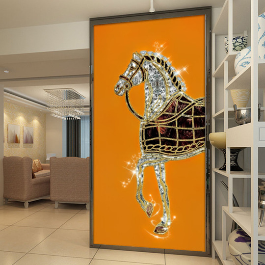 3D馬の廊下の壁紙 - Kazi fish モダンなウォールミュラル