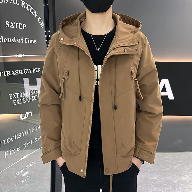 High-end workwear jacket men's spring and autumn trendy brand handsome ...