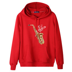 Autumn and Winter Style Saxophone National Trend Band Uniform Chinese Style Poetry Musical Instrument Long-Sleeve Sweatshirt